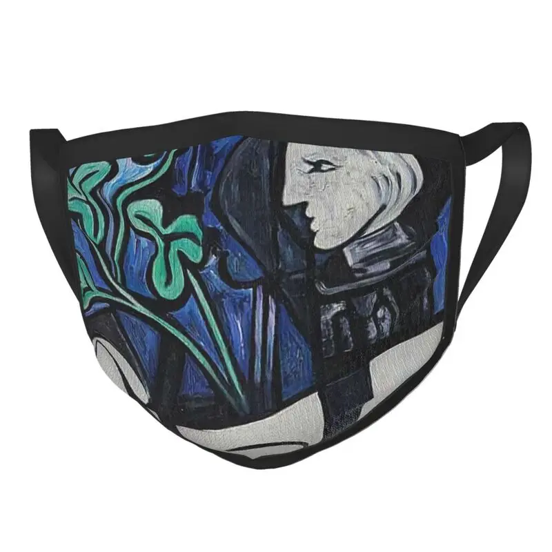 

Non-Disposable Nude Green Leaves And Bust Face Mask Pablo Picasso Anti Haze Dust Protection Mask Respirator Muffle
