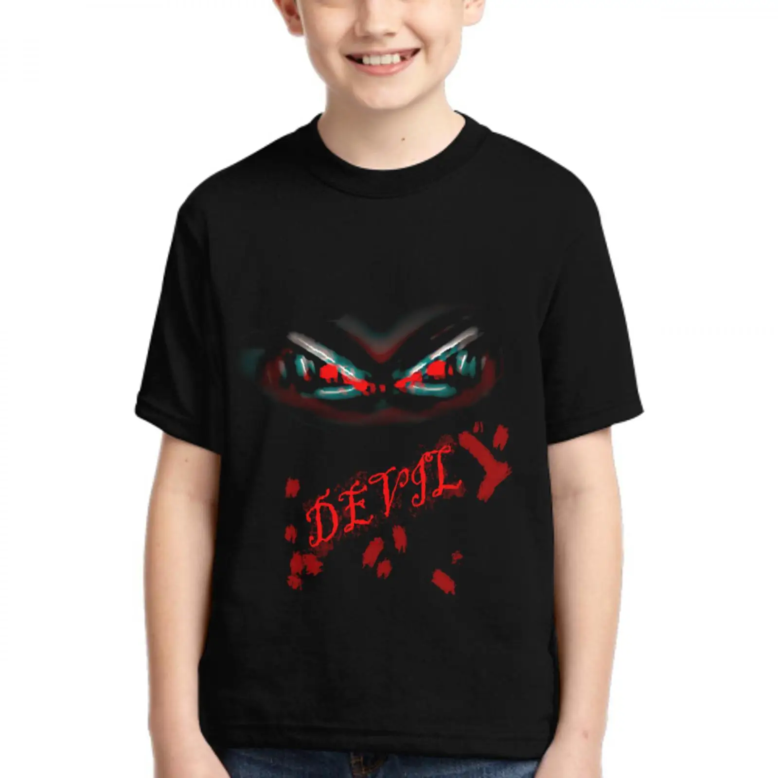 

brand devil black t shirt cute boys/girls summer t shirt devil sweatshirt boys/girls t shirt