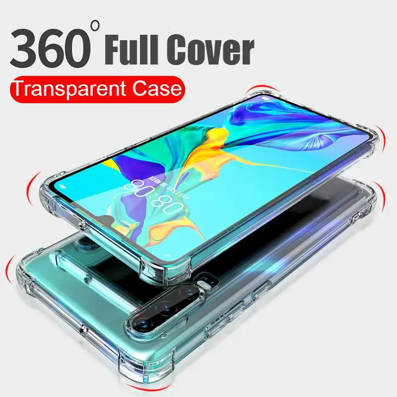 Прозрачный чехол для Huawei P30 P20 P Smart 2019 Honor 9A 9X 8X 10i 20i 20 Nova 5 Mate 30 Lite Pro противоударный