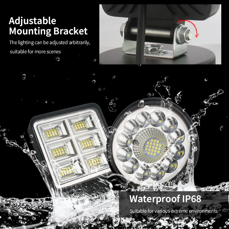 Светодиодсветильник лампа XINFOK 12 В 24 4 дюйма 33 светодиодный s 3030 SMD 6500K - купить по