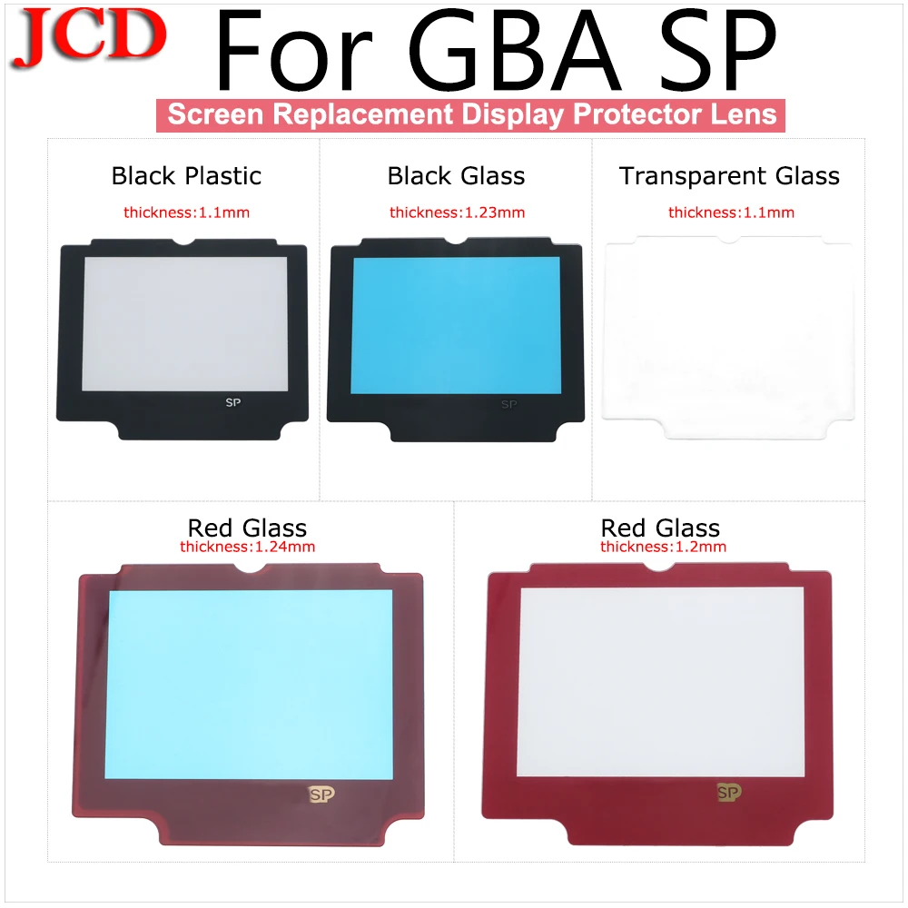 JCD Новинка для Nintendo Защита объектива GameBoy Advance SP стеклянная Защитная панель