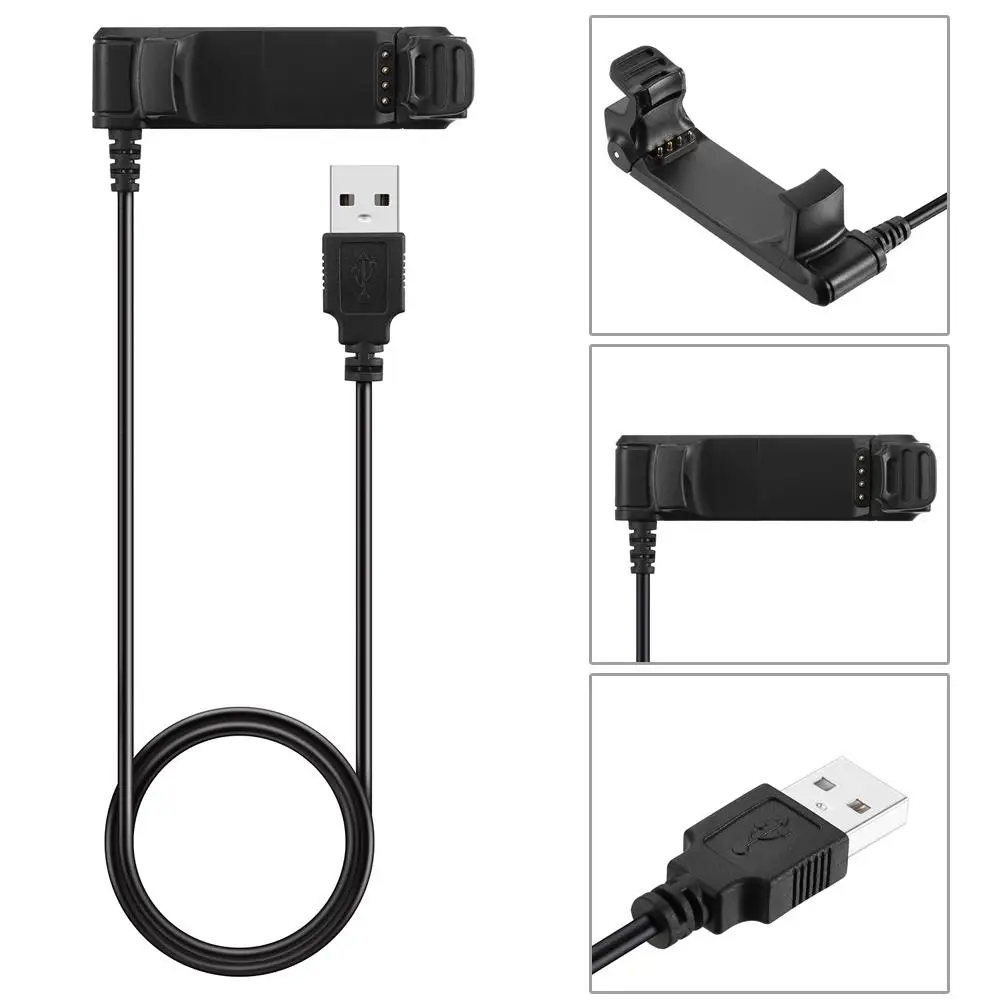 

USB Charger Clip Charging & Data Cable for Garmin Forerunner 220 GPS Watch