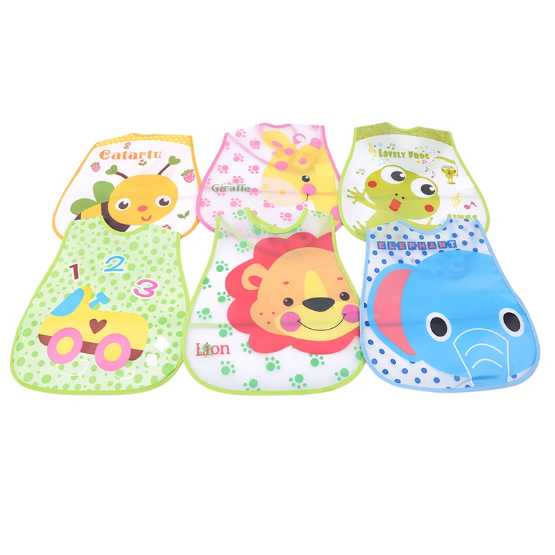 

Baby Cartoon Pattern Feeding Bib Waterproof Lunch Bibs Infants Bib Burp Cloths Children Self Feeding Care Products