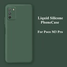 For Poco M3 Pro 5G Case Cover  For Poco M3 X3 Pro NFC F3 Coque Soft TPU Original Liquid Silicone Bumper For Poco M3 Pro 5G Shell