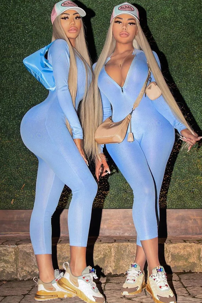 

Женский комбинезон с длинным рукавом, Облегающий комбинезон с резинкой в уличном стиле, 2020