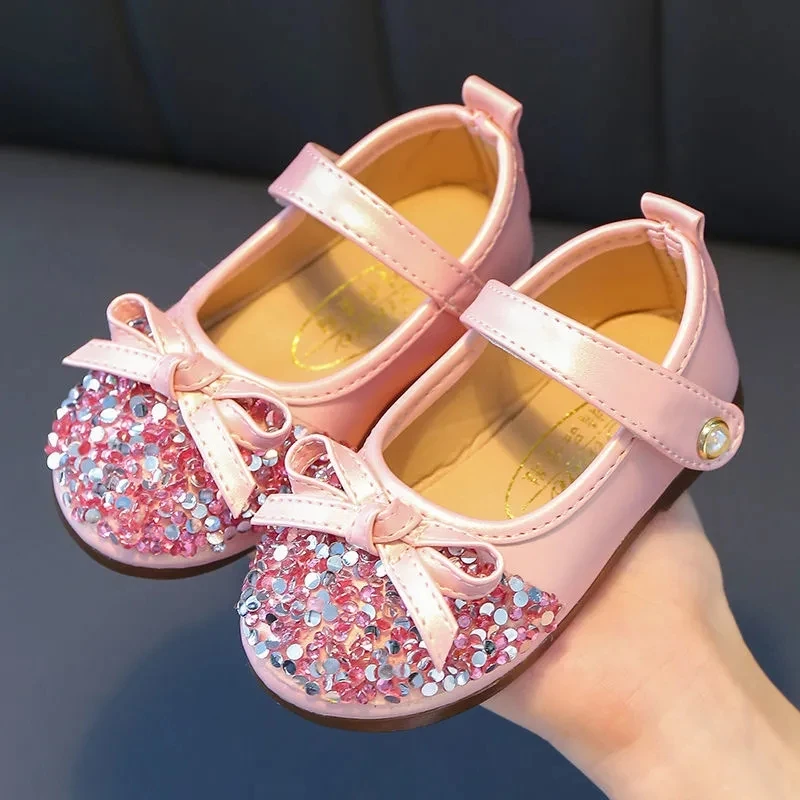 

Princess ballet shoes girls glitter leather flat sneakers casual Ballerina sneakers children summer shoes