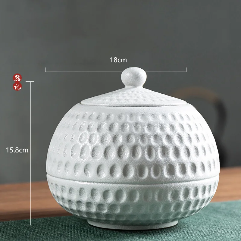 

China Pottery Ceramic Storage Tank with Lid Sealed Storage Tea Storage Jar Box Tanks Ceramics Canister Coffee Container Tea Tins