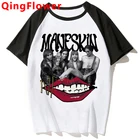 Футболка Maneskin Мужская в стиле Харадзюку, забавная мультяшная рубашка Дамиано, Дэвид, мэнкин, графическая футболка в стиле хип-хоп