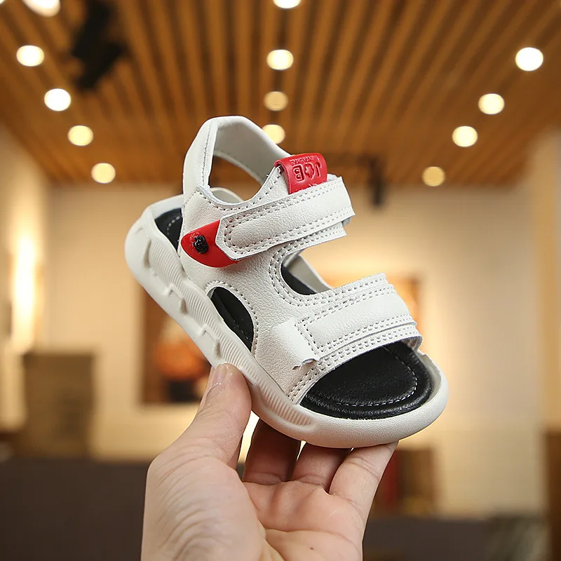 

Summer Boys Kids Sandals Baby Boy Beach Shoes Thick Soft Bottom Children Shoes Cut-outs White Sports Casual Kids Toddler