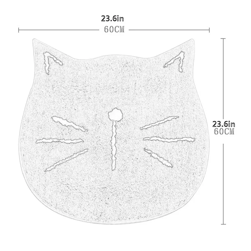 

Nordic Cartoon Cat Bathroom Absorbent Non-slip Floor Practical Mats Microfiber Absorbent Bathroom Durable Mats