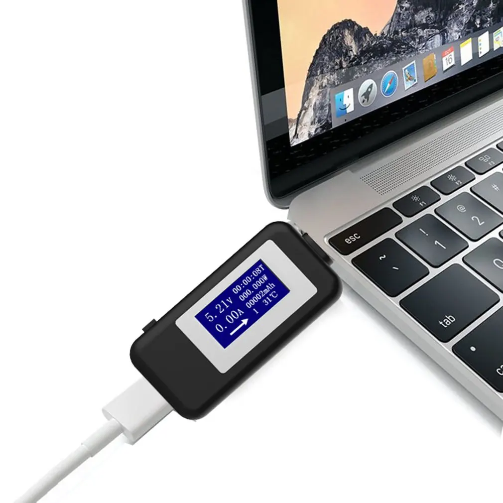 LESHPType-c Многофункциональный двойной USB вольтметр тестер монитор безопасности