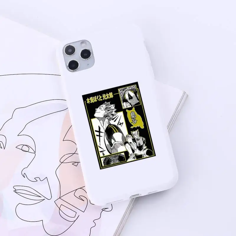

Oya Oya Oya Haikyuu Love Volleyball Phone Case Candy Color for iPhone 6 7 8 11 12 s mini pro X XS XR MAX Plus