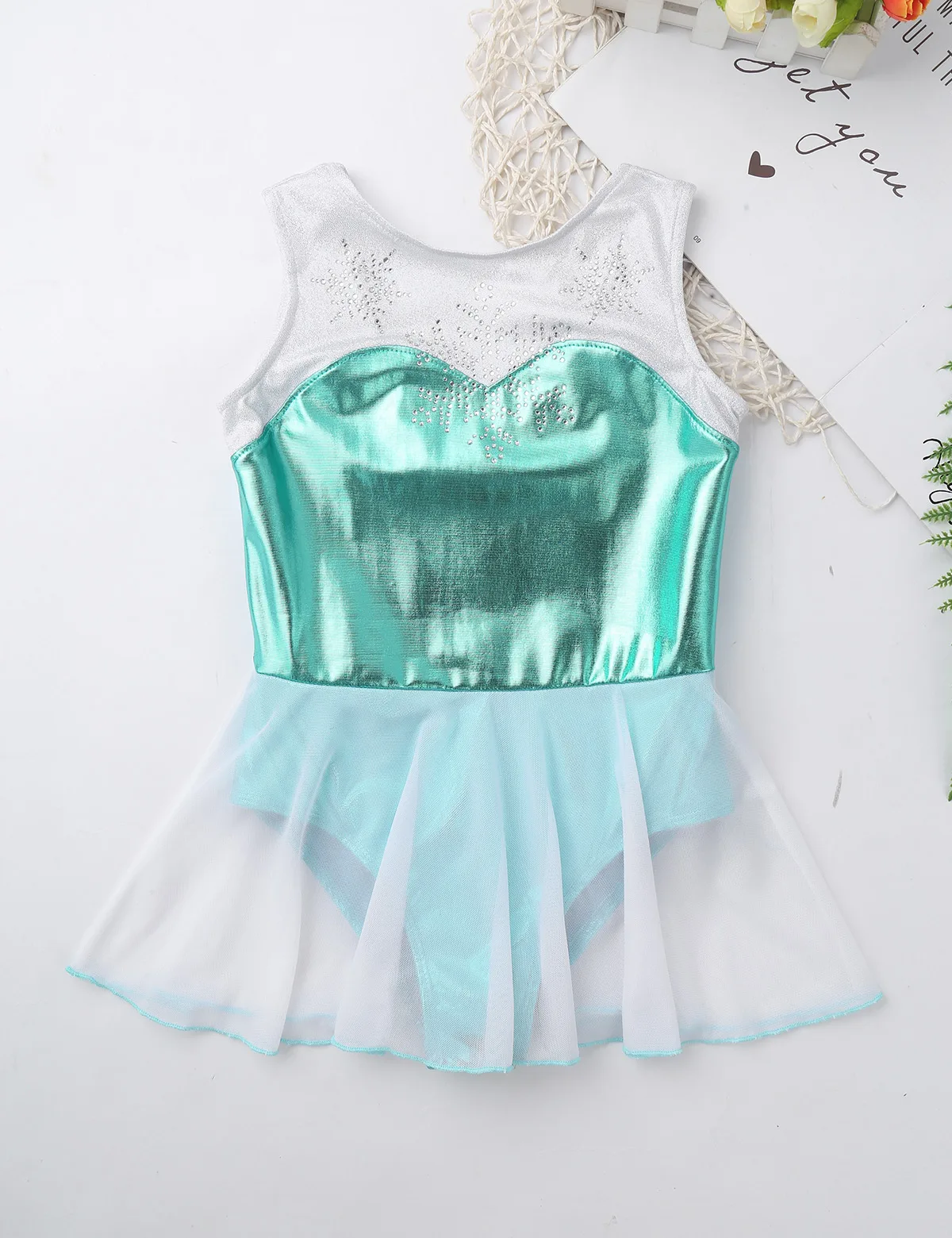 Цельнометаллическое балетное танцевальное платье для девочек Детское трико