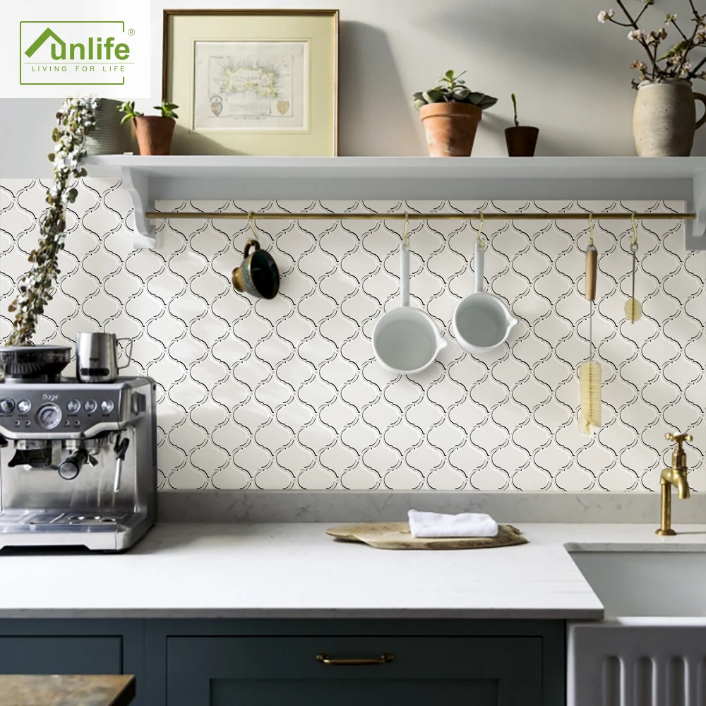 

Funlife® Tile sticker Kitchen Backsplash Removable Self-Adhesive Oil Proof Peel & Stick Bathroom Decorative Floor Easy to Clean