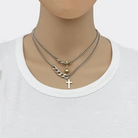 fashion all match steel ball collar men and women necklace clavicle chain simple hanging jewelry hot sale