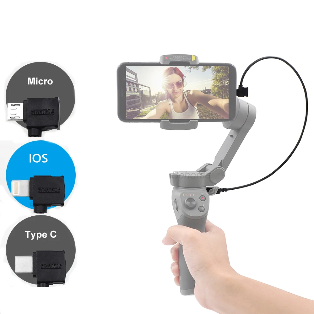 DJI Osmo Mobile 3 зарядный кабель для передачи данных USB линия type C Micro iOS Телефон