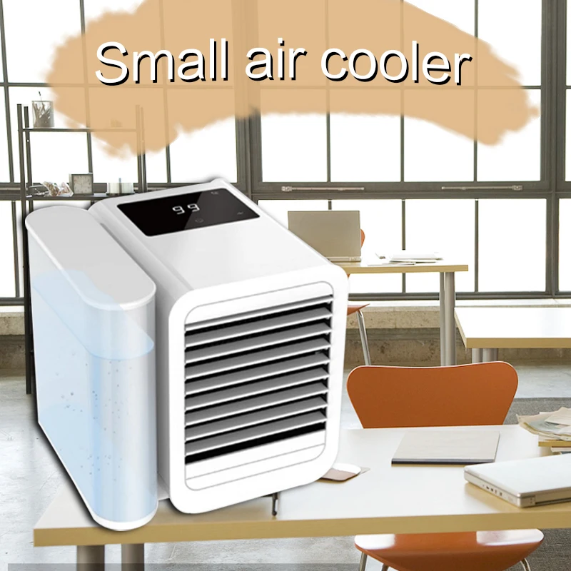

560-Small portable refrigeration air conditioner Touch electric fan multi-function portable usb car charging small fan