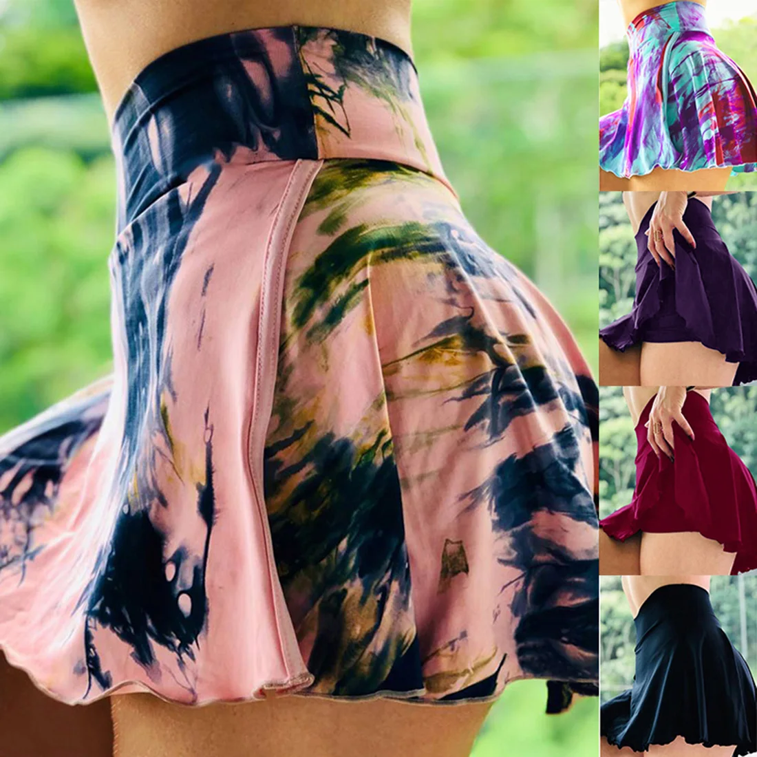 Женские с детским принтом и эластичная резинка на Высокая Талия Брюки Пляжные