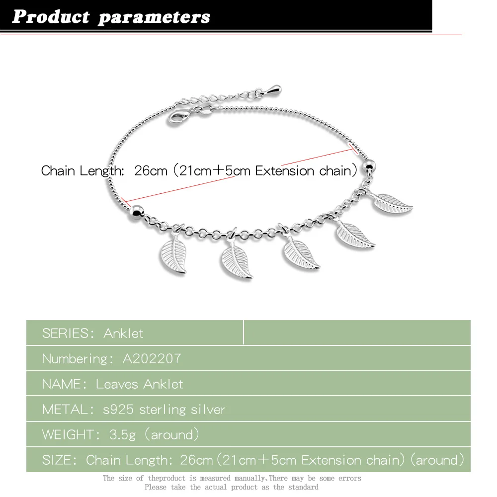 Simple Heart Female leaf Pendant Anklets Barefoot Sandals Foot Jewelry Leg New On Ankle Bracelets For Women | Украшения и