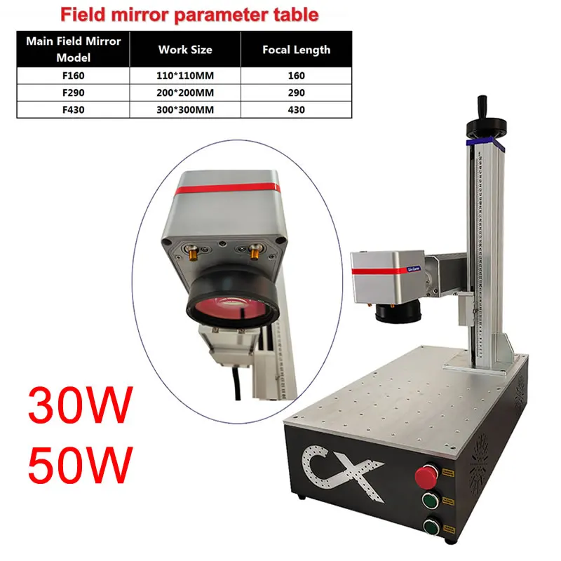 Настольный волоконный лазерный мини станок 30 Вт 50 маркировочная машина Max Raycus