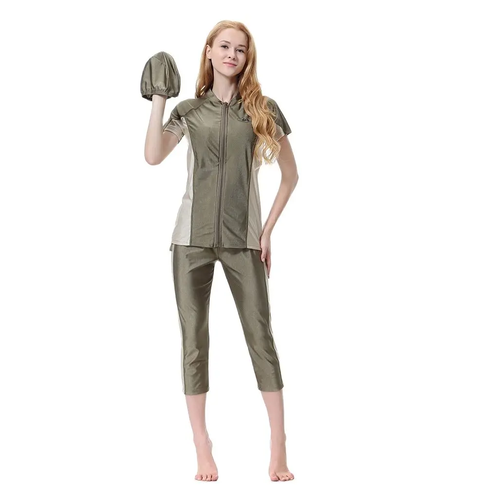 

Мусульманский арабский Дубайский купальник-тройка консервативный модный турецкий бикини бразильский