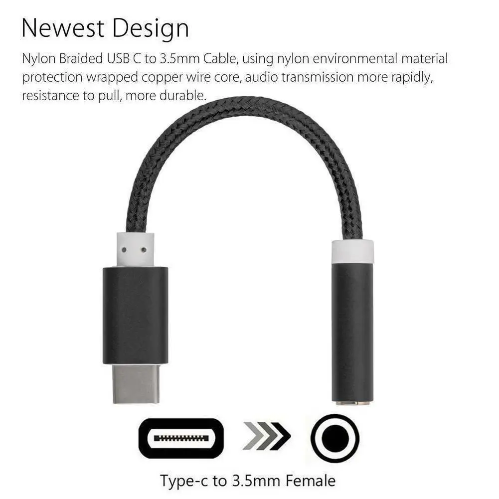 

Headphone audio Tyoe-c to 3.5mm conversion cable headphone adapter W9A5