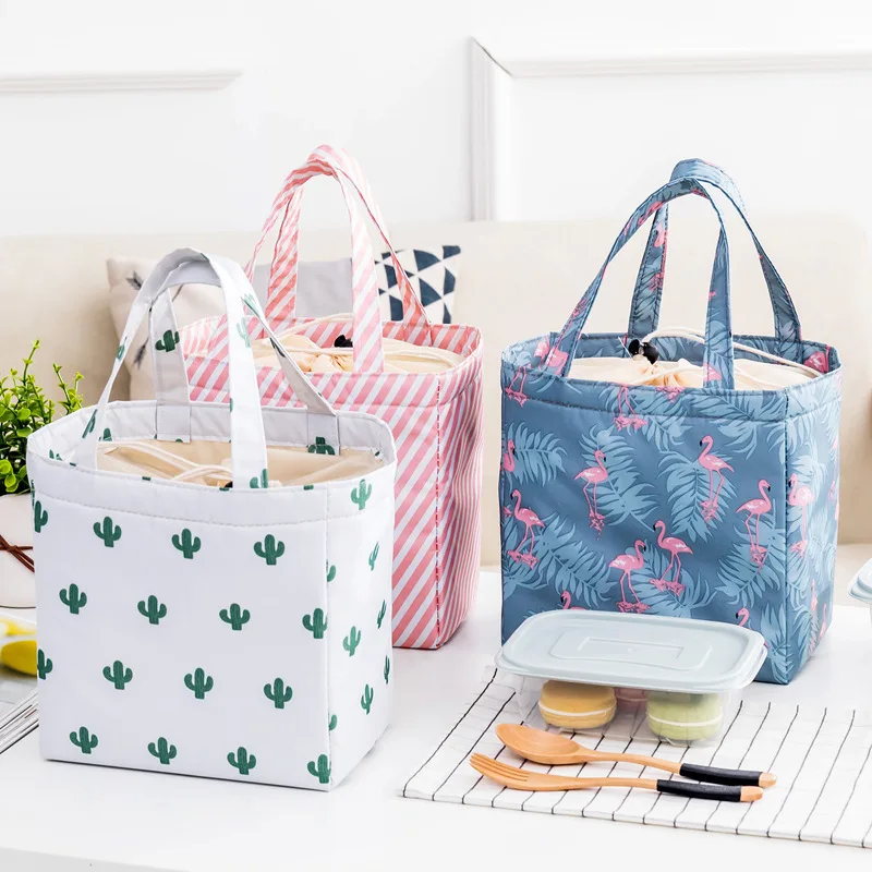 Сумка для ланча складная сумка-холодильник с цветочным принтом пищевой