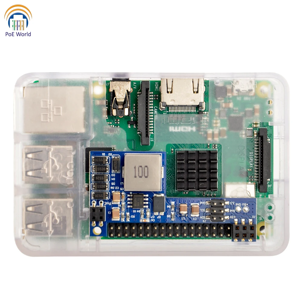Пассивный PoE или активный PiHat 5 В выход 10 13 Вт для Raspberry Pi 3B + RPI 4B PCB плата включает
