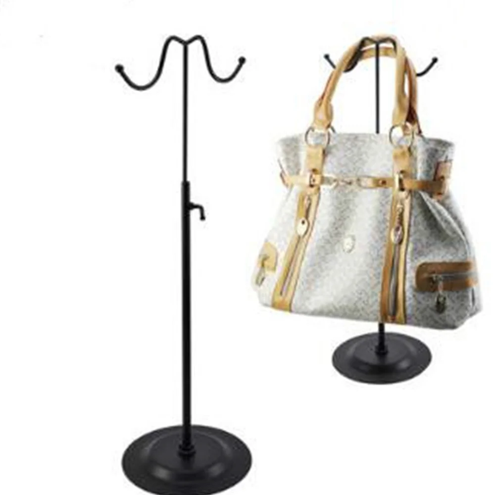 

Handbag Display Stand Women Bags Display Rack Adjustable Metal Hooking Holder Wig Purse Hat Silk Scarf Clothing Store Prop Shelf