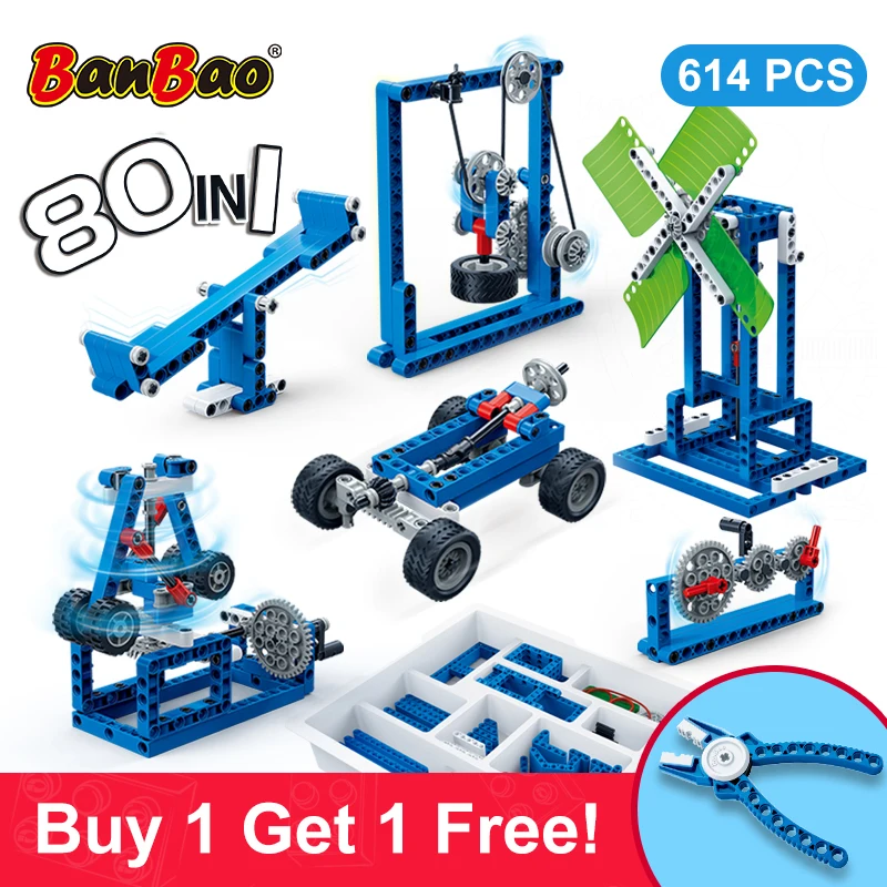 BanBao паровой конструктор с мотором силовой аппарат кирпичи для экспериментов