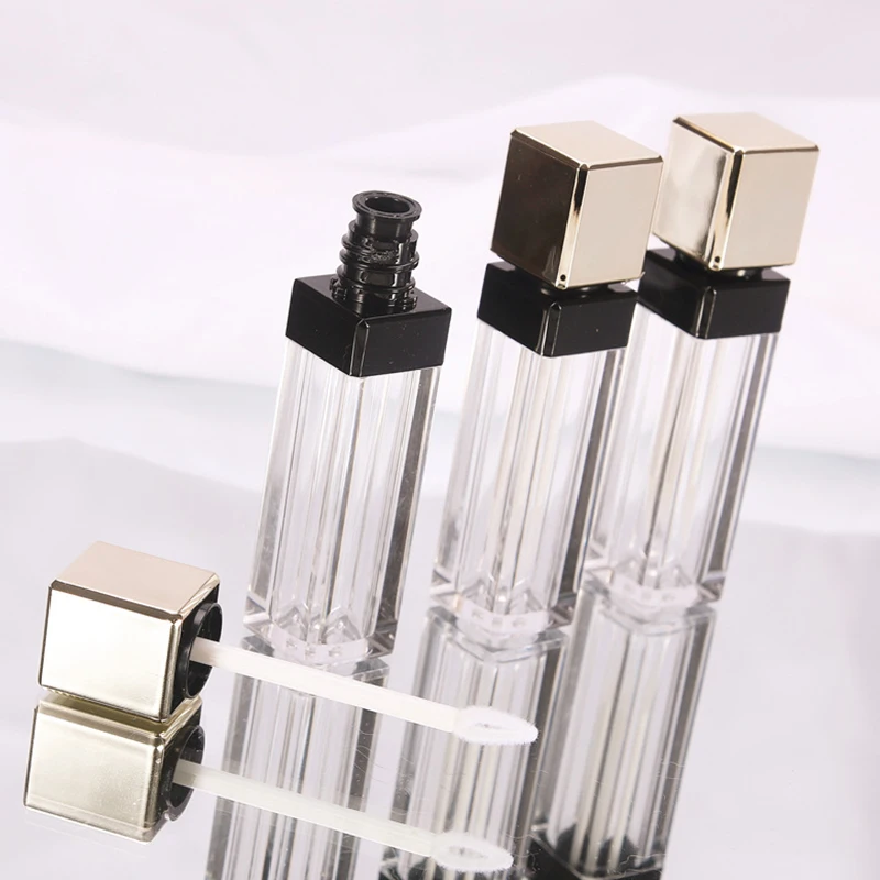 8 мл Высокое качество пустой прозрачный блеск для губ трубка золотой розовый