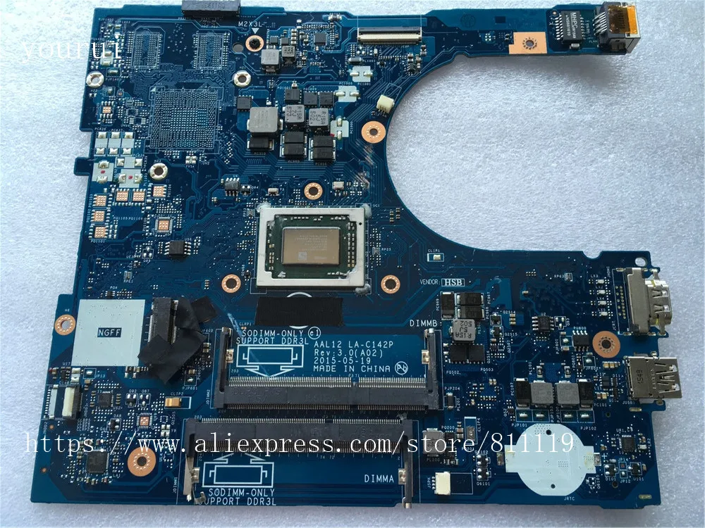 Yourui CN-0GD4HR 0GD4HR GD4HR AAL12 LA-C142P для Dell inspiron 15 5555 laptopmotherboard с A10-8700P процессор DDR3