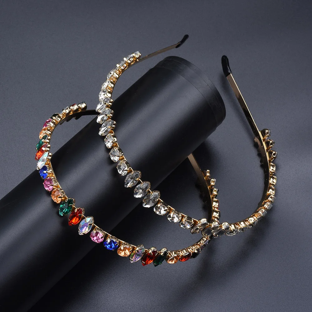 Ful Rhinestone Headband Hairbands For Women Vintage Baroque Fashion Hair Accessories Jewelry