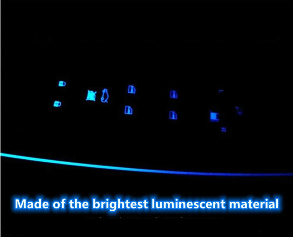 Автомобильные универсальные флуоресцентные наклейки на окна светящиеся для