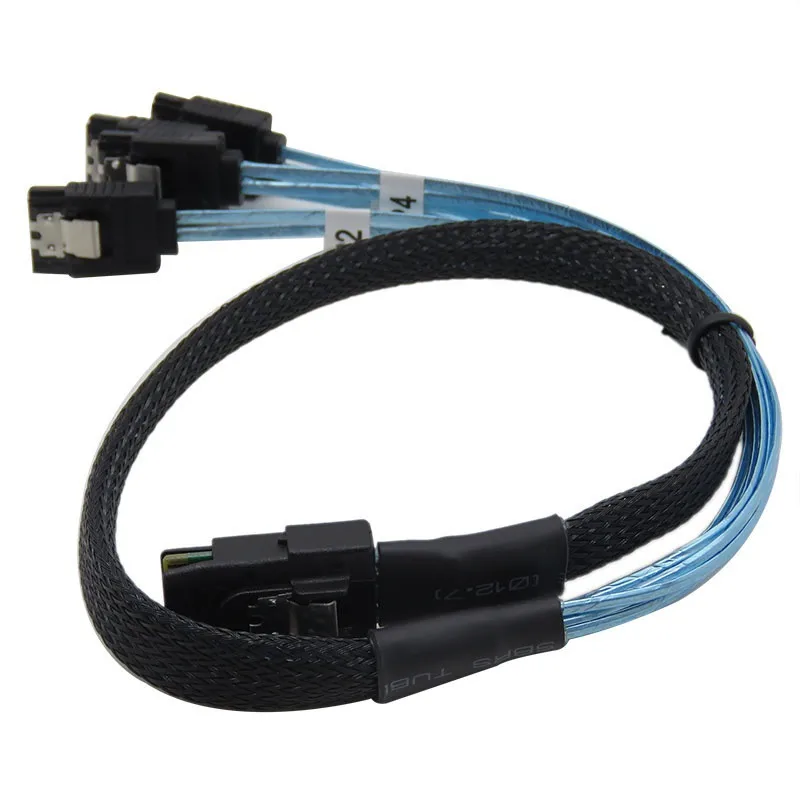 

SAS SATA USB-кабель с вилкой Mini-SAS SFF-8087 до 4 SATA USB-кабель с вилкой Mini SAS 4i SFF8087 36P 4 SATA 7P кабель 12 Гбит/с 50 см данных на жестком диске