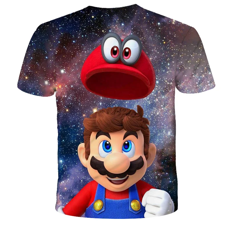 

Boys Mario T shirt SuperMario Print Clothes Girls 3D Funny T-shirts Costume Children 2021 summer Clothing Kids Tees Baby Tshirts