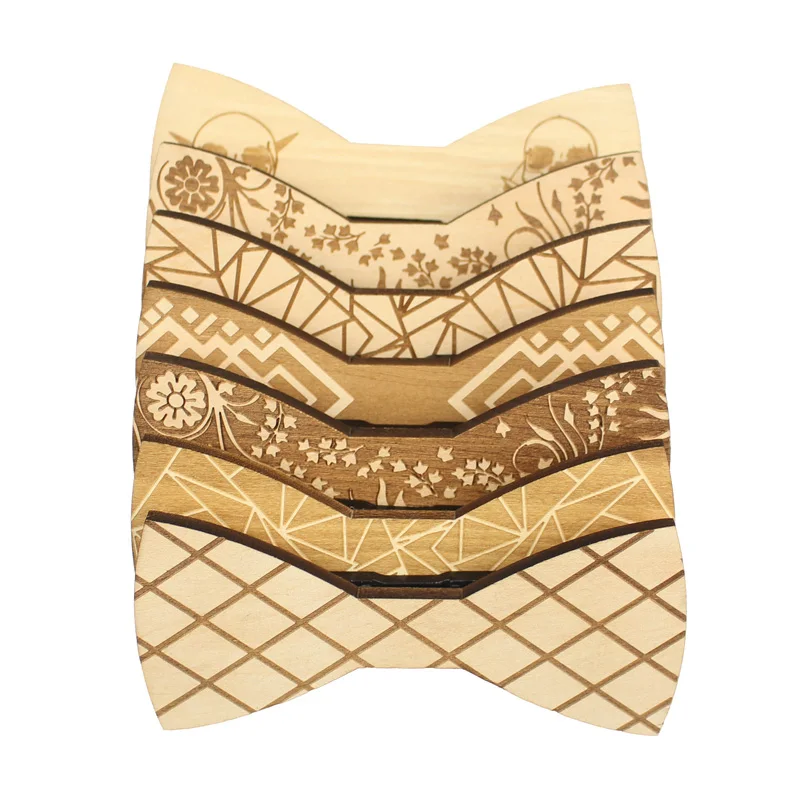 Модный деревянный галстук-бабочка джентльменский для мужчин ручной работы с