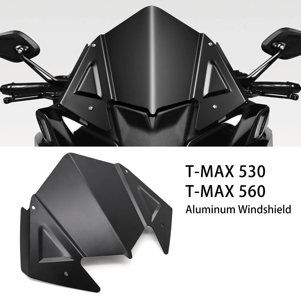 

Fits For Yamaha T-MAX 530 560 TMAX T MAX 2017-2020 2019 Motorcycle Windshield Windscreen Aluminum Kit Deflector Fairing Cover