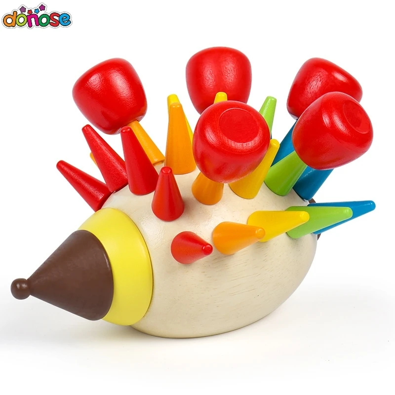 Игрушка Ежик Магнитная цветная деревянная на возраст 0 1 2 года|Пазлы| |