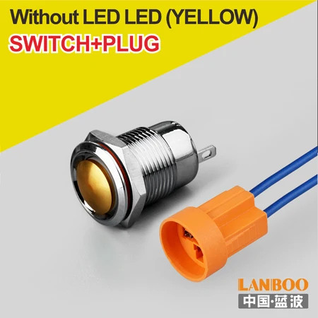 Y Oxide Button Plug 12 мм кнопочный мини-переключатель с мгновенный или самоблокирующийся переключатель с многоцветной оксидной головкой - Цвет: Y Oxide Button Plug