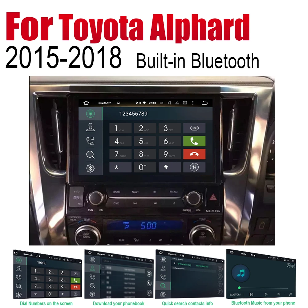 Автомагнитола для Toyota Alphard 2015 2016 2017 2018 GPS навигация мультимедийная система Android