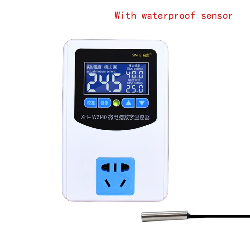 Термостат с датчиком и разъемом питания ЖК-дисплей 1500 Вт/2200 Вт |