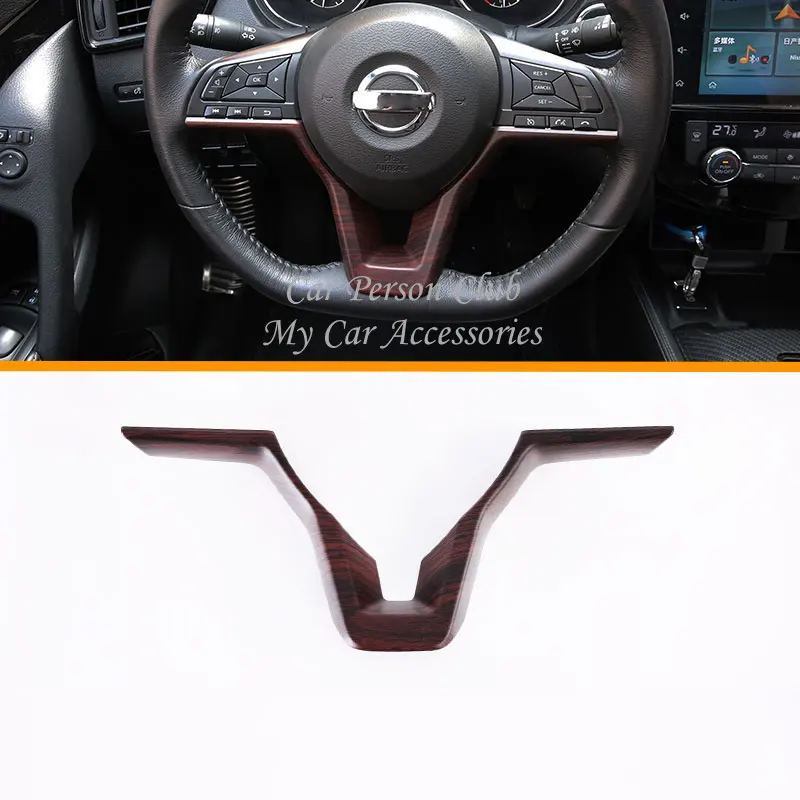 Для Nissan X-Trail XTrail T32 Rogue- Кнопка рулевого колеса блестящий чехол формовочная отделка углеродное волокно автомобильный внутренний аксессуар