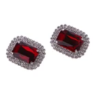 Пару Модная обувь зажимы Акриловые стразы сплавом стеклянная Свадебный ботинок ювелирных изделий 62KE