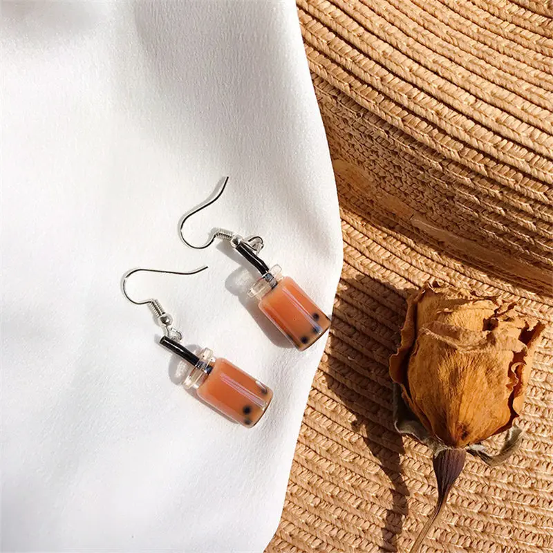 Серьги-Крючки с жемчужинами для женщин креативные маленькие серьги в Корейском
