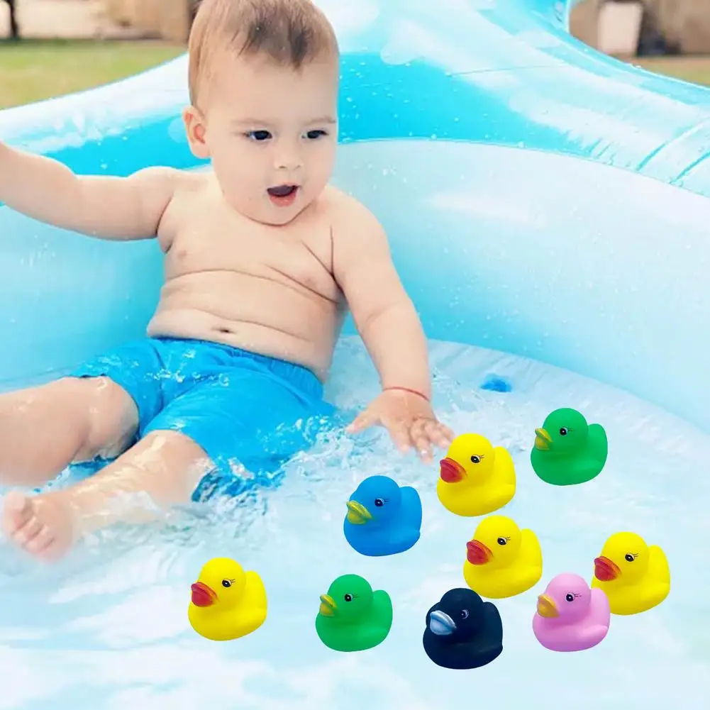 20pcs Mini Rubber Ducks Cute Baby Shower Toys Squeak Floating Water Fun Game Playing Newborn Boys Girls For Children | Игрушки и хобби