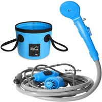 12v portable car washer camping shower dc car shower high pressure power washer electric pump outdoor camping travel pet bucket