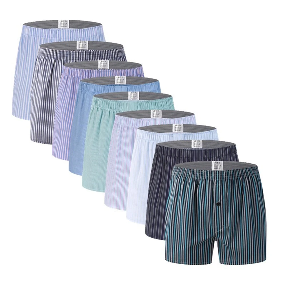 

Men's Casual Loose Wide Leg Cotton Boxer Shorts Home Wear Underwear Underpants 100% Cotton Boxer Shorts