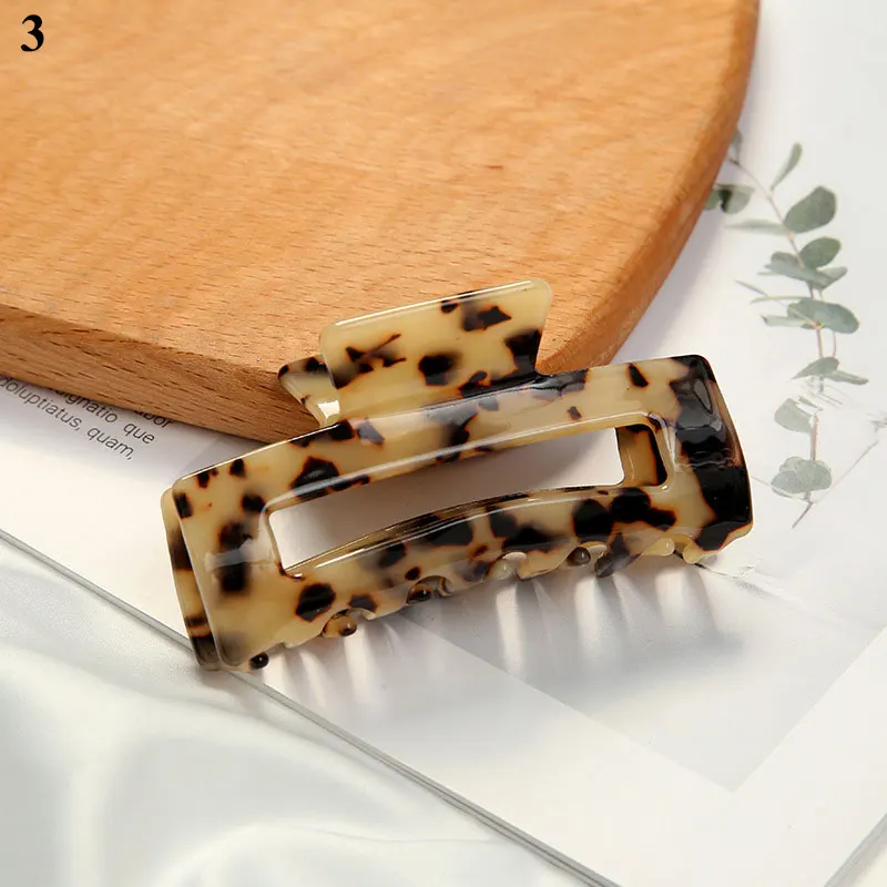

Large Size Acetate Leopard Hair Claws Hairpin For Women Girls Hair Clamps Geometric Hair Crabs Clip Vintage Hair Clip Accessory