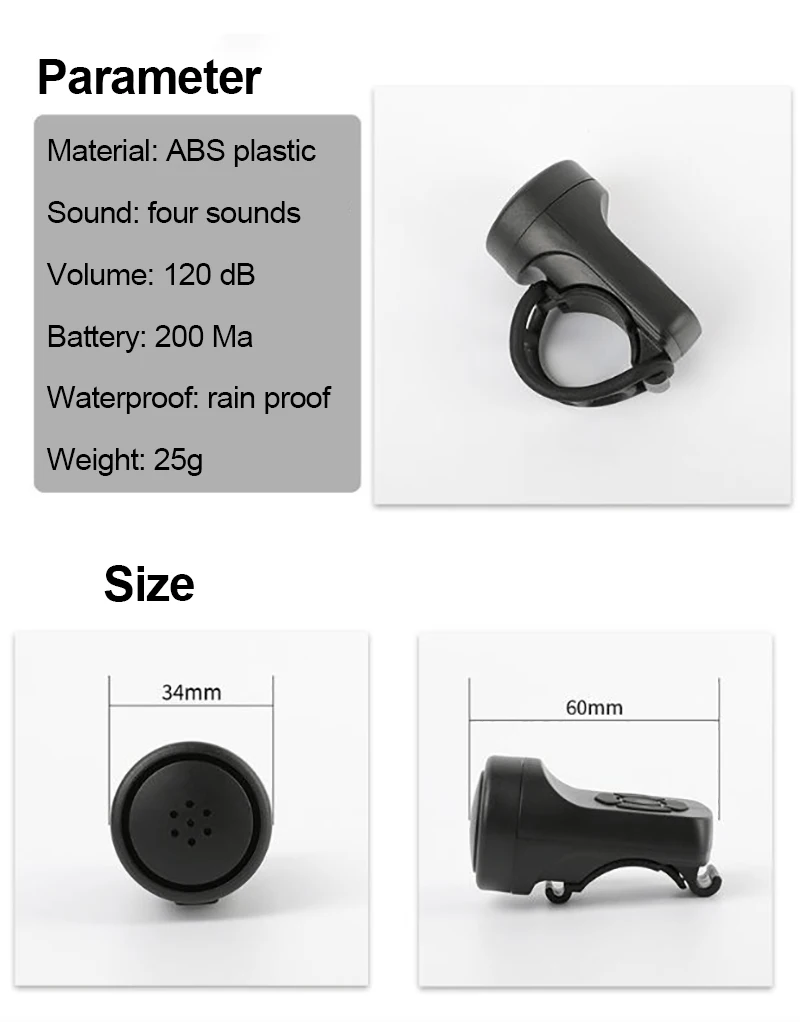 

2021 New Bicycle Charging Horn Super Loud Bells Mountain Bike Electric Bells Children's Bicycle Riding Equipment Accessories
